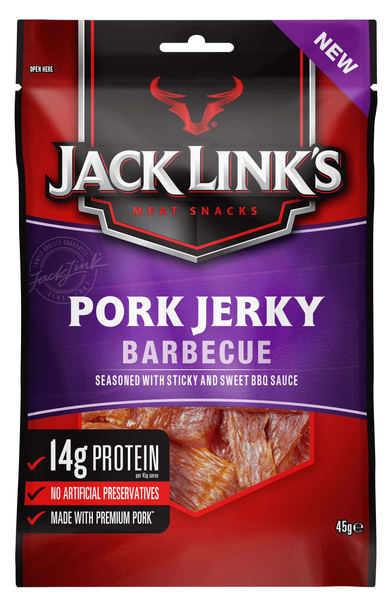 3D Pack 45g Jerky BBQ Pork 2687 1